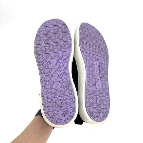 Vionic Kimmie Perf Perforated Slip-On Sneakers Black Suede Size 9.5 - Picture 8 of 10